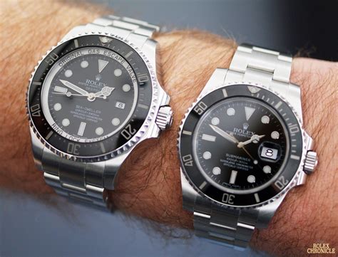 rolex submariner deepsea comparison